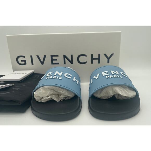 NEW Givenchy Women's Logo Rubber Pool Slides Sandals 37 BOX NIB AUTH! - Picture 8 of 15